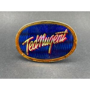Ted Nugent Vintage Prism Belt Buckle 1977 Pacifica Rock & Roll Music Memorabilia